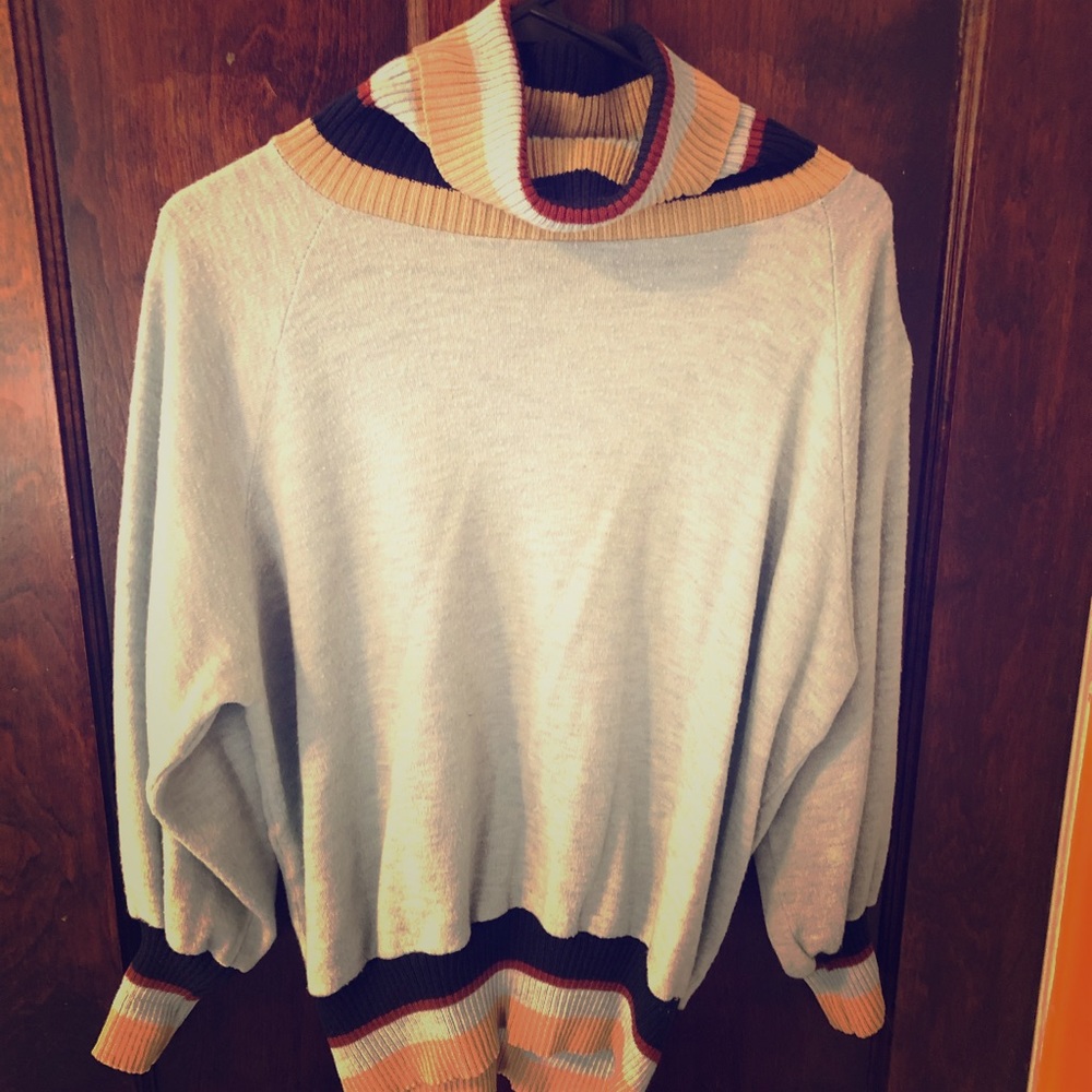 Vintage Blue Gathered Sweater